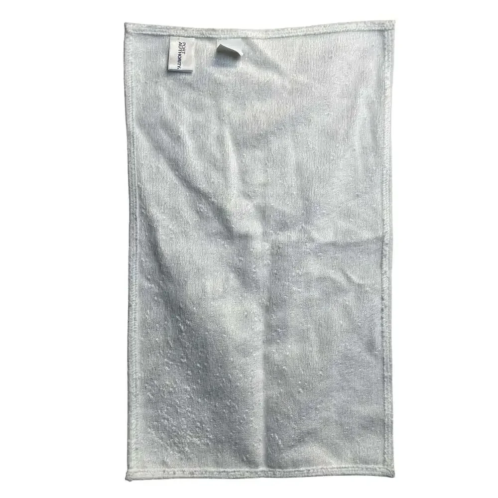 Port Authority PT48 White and Red All Over Logo Golf Towel